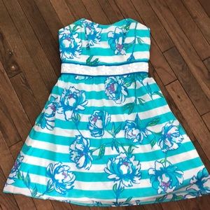 Lilly Pulitzer strapless dress, (NWOT)